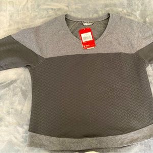 North Face black/grey long sleeve sweater.